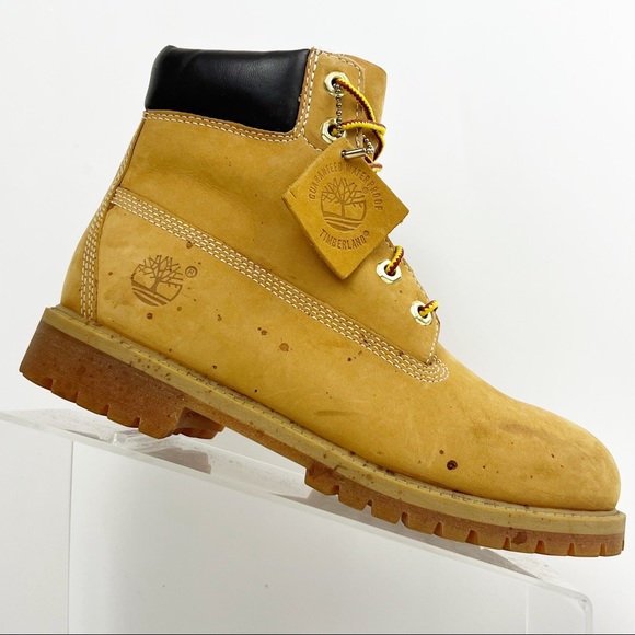 Timberland Junior Premium 6” Waterproof Boot Wheat Nubuck Size 5.5 - Picture 6 of 8